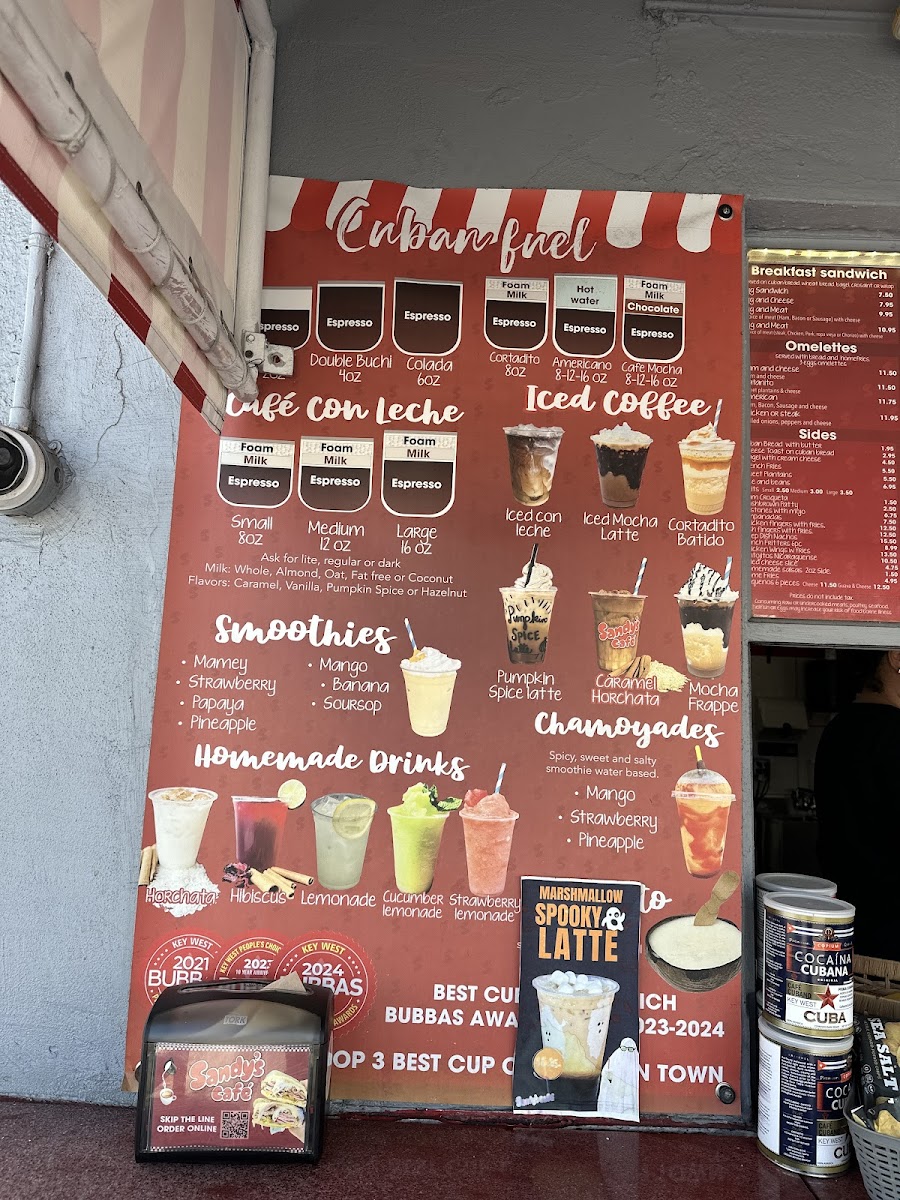 Sandy's Café Photo Menu 3
