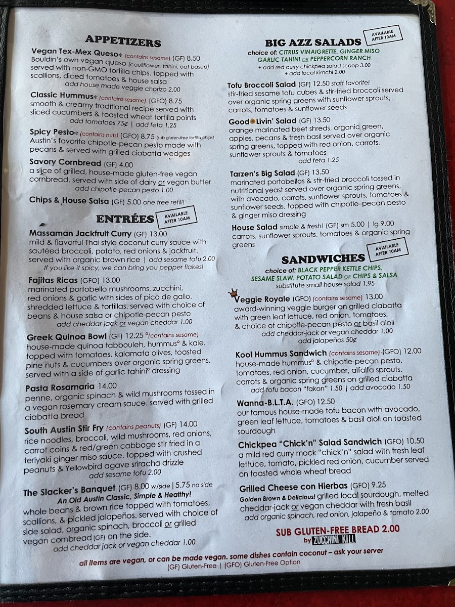 Bouldin Creek Cafe Photo Menu 6