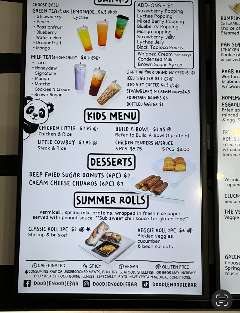 Doodle Noodle Bar Photo Menu 3