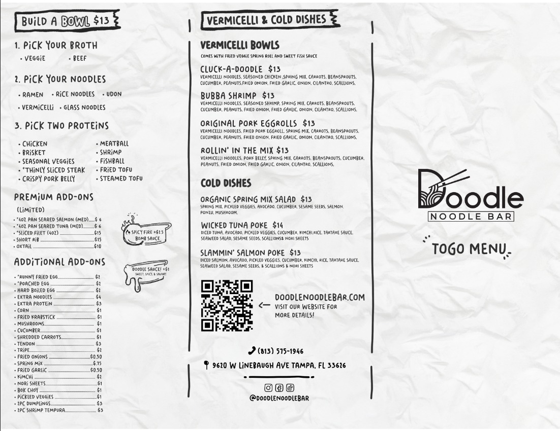 Doodle Noodle Bar Photo Menu 4