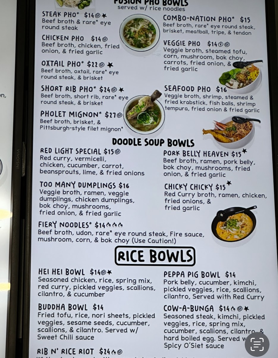 Doodle Noodle Bar Photo Menu 5