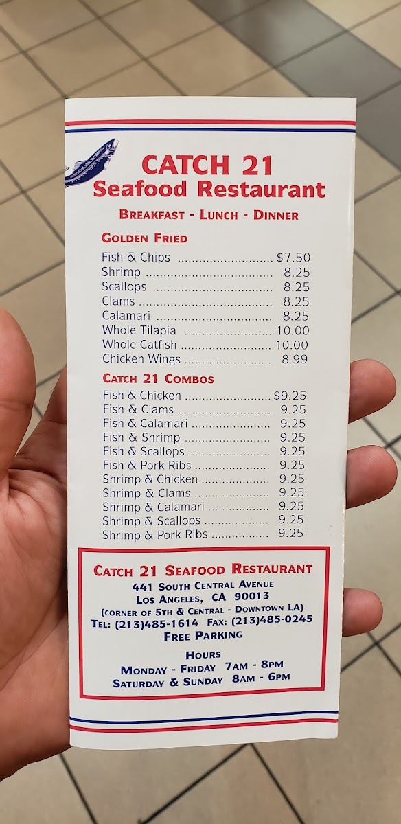 Catch 21 Photo Menu 7