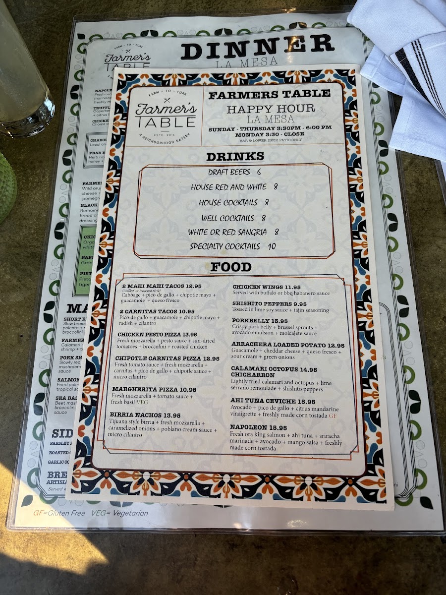 Farmer's Table La Mesa Photo Menu 7