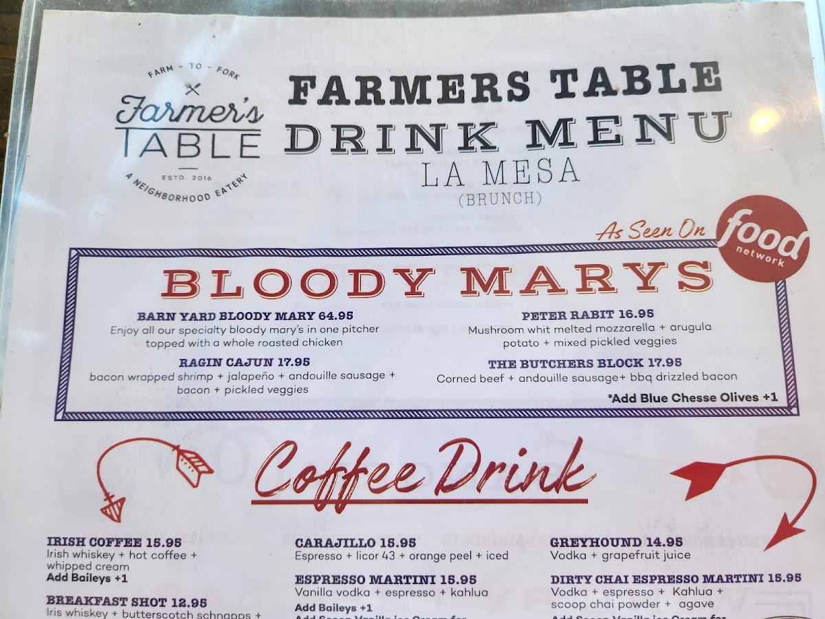 Farmer's Table La Mesa Photo Menu 8