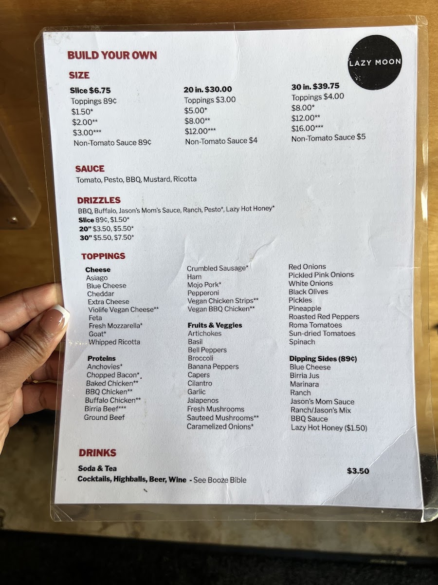 Lazy Moon Pizza Photo Menu 7