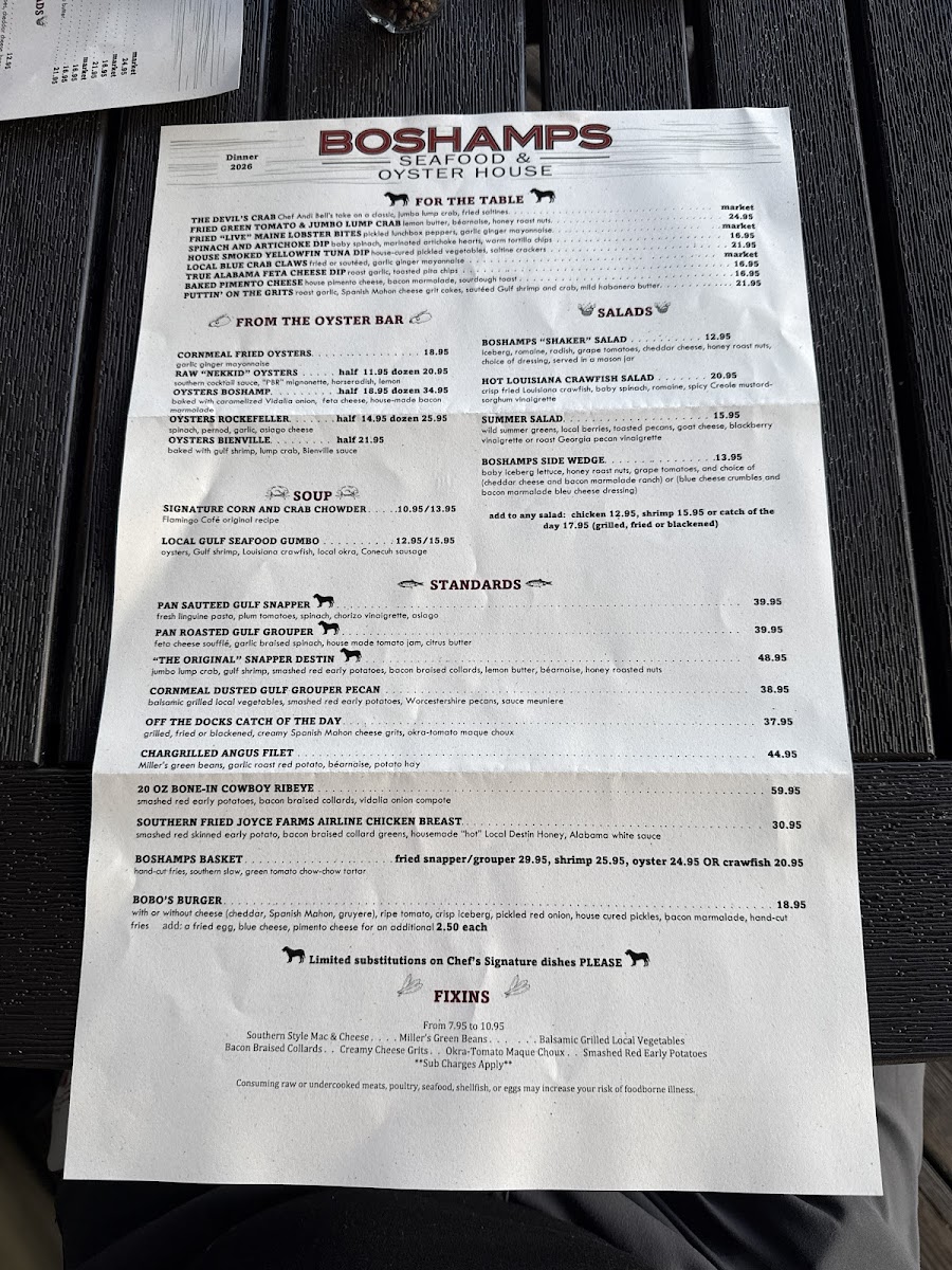 Boshamps Seafood and Oyster House Photo Menu 10