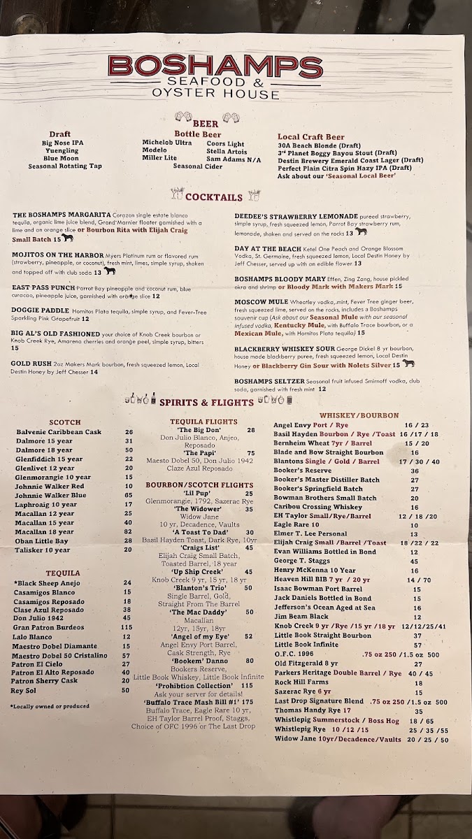 Boshamps Seafood and Oyster House Photo Menu 3