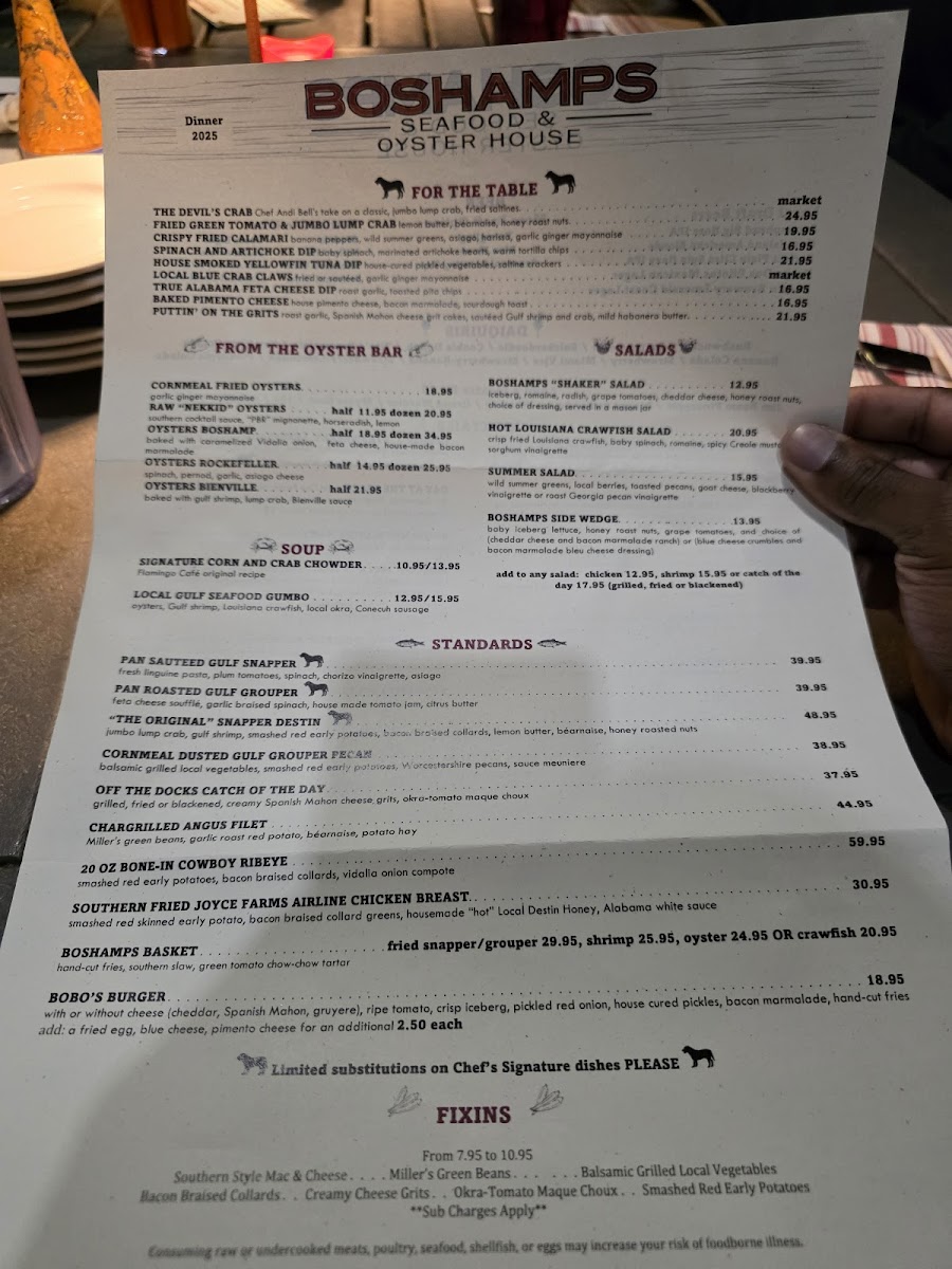 Boshamps Seafood and Oyster House Photo Menu 4