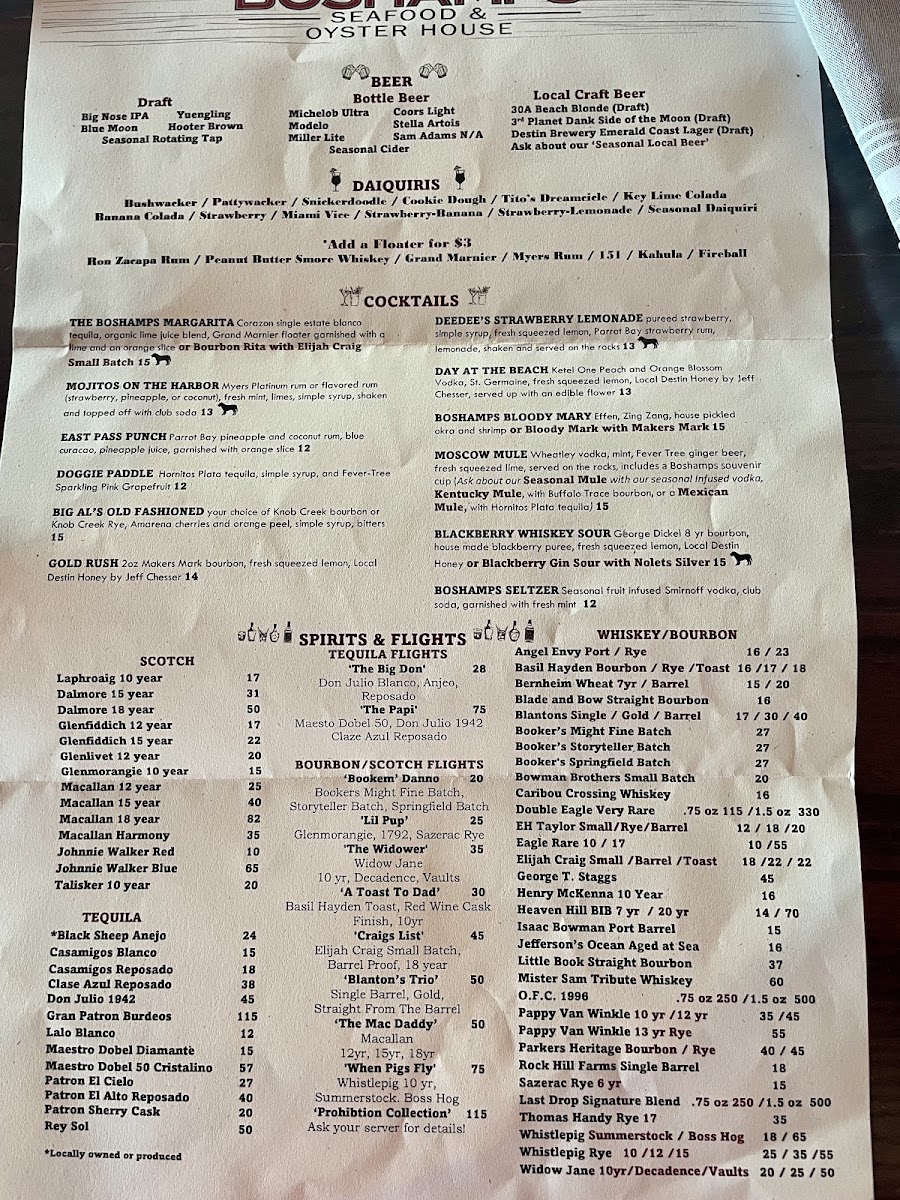 Boshamps Seafood and Oyster House Photo Menu 6