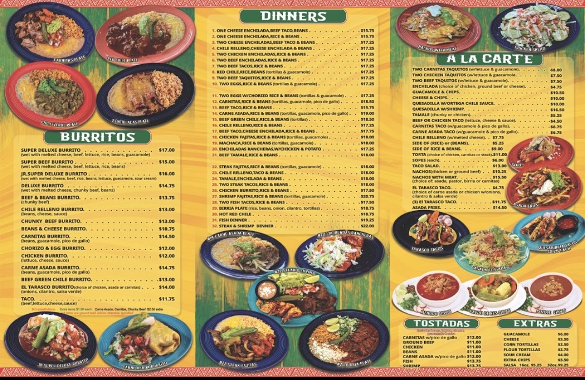 El Tarasco Mexican Food Photo Menu 1
