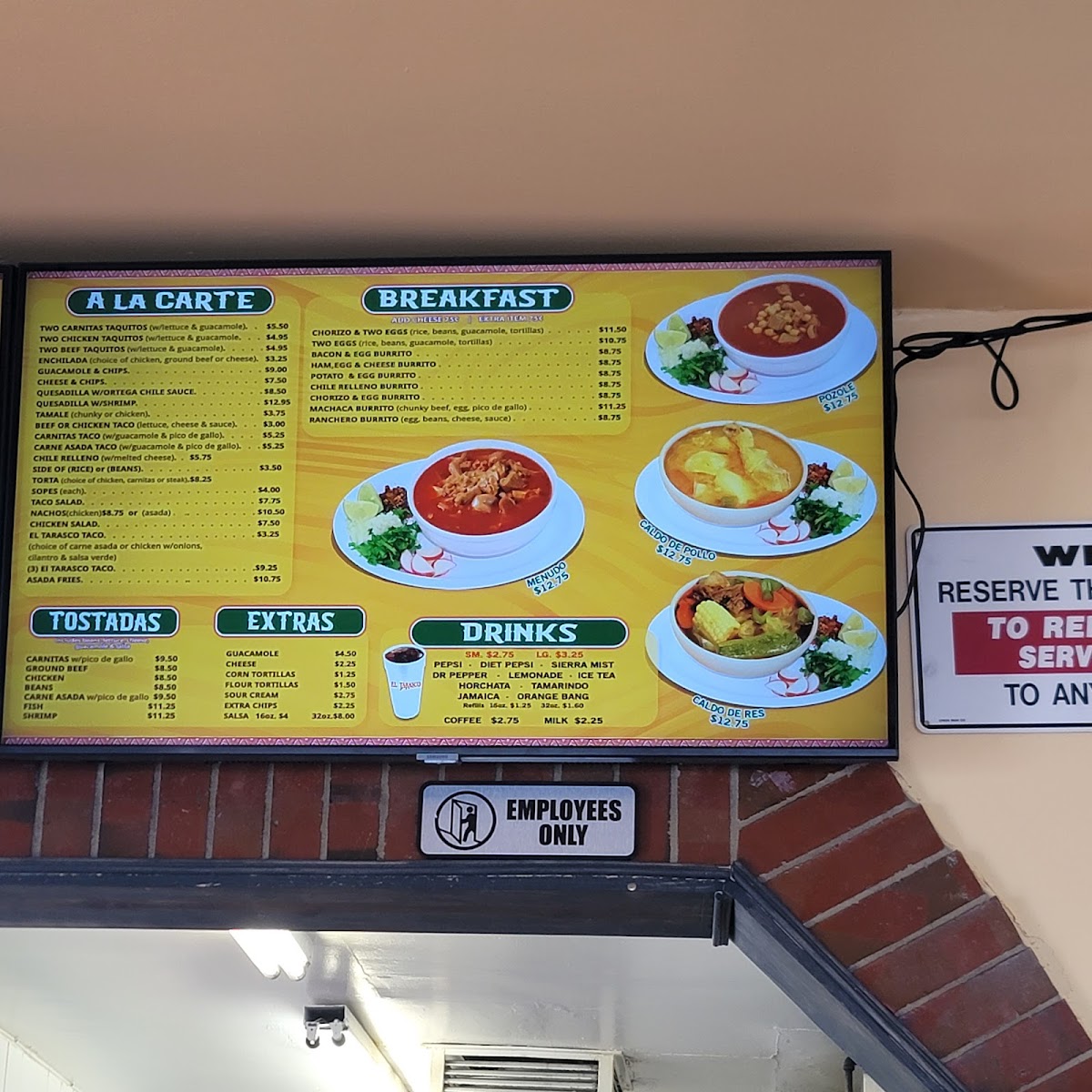 El Tarasco Mexican Food Photo Menu 2