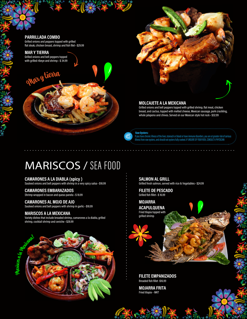 La Mexicana Restaurant Photo Menu 1