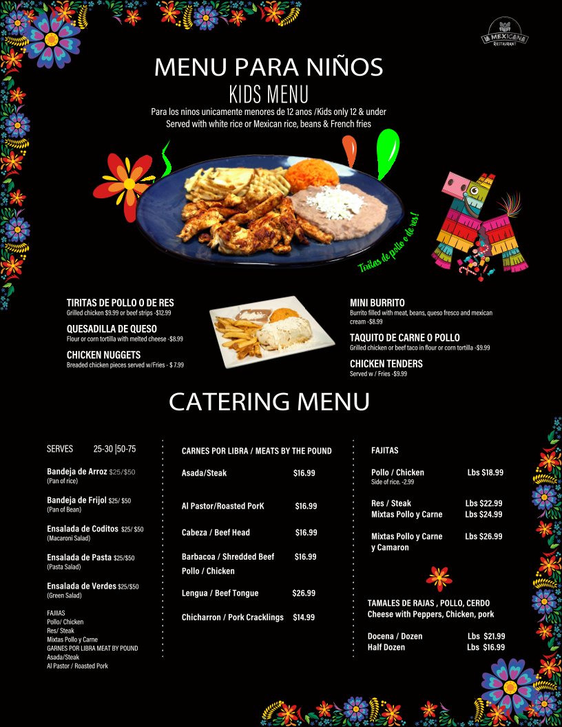 La Mexicana Restaurant Photo Menu 5