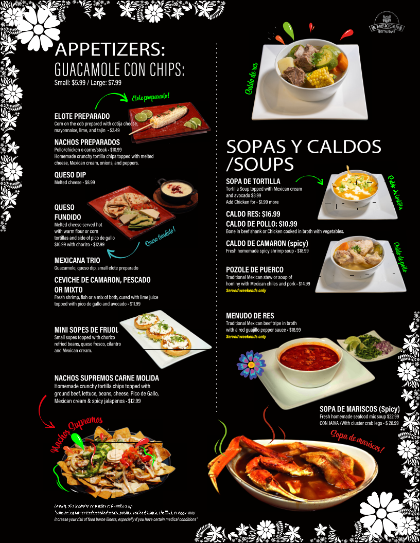La Mexicana Restaurant Photo Menu 6