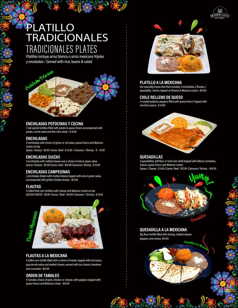 La Mexicana Restaurant Photo Menu 7