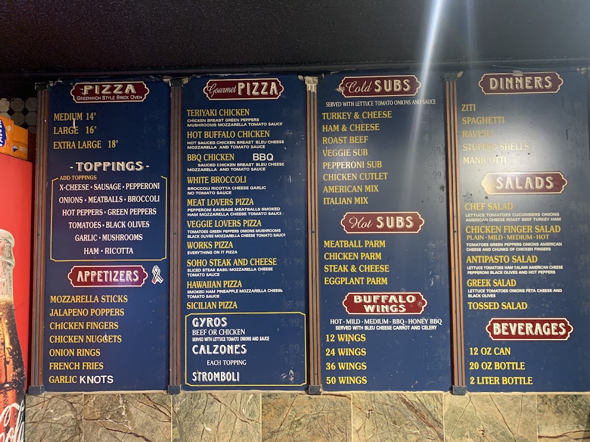 Soho Pizza Photo Menu 1