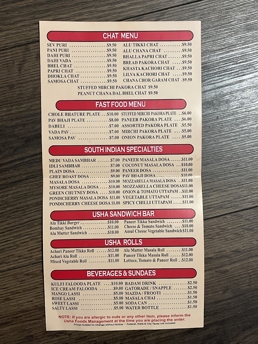 Usha Foods Photo Menu 6