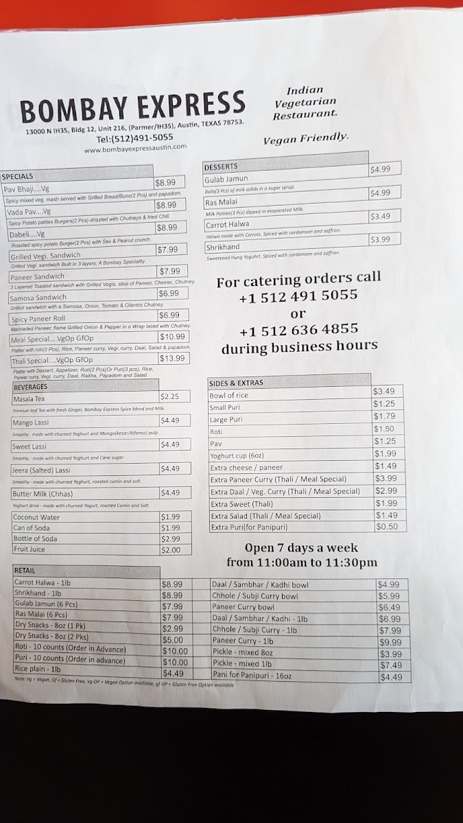 Bombay Express Photo Menu 9