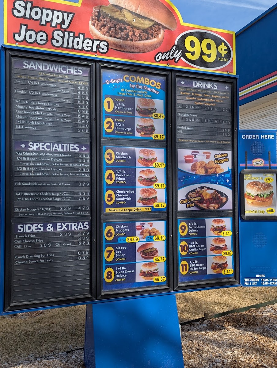 B-Bop's Photo Menu 1