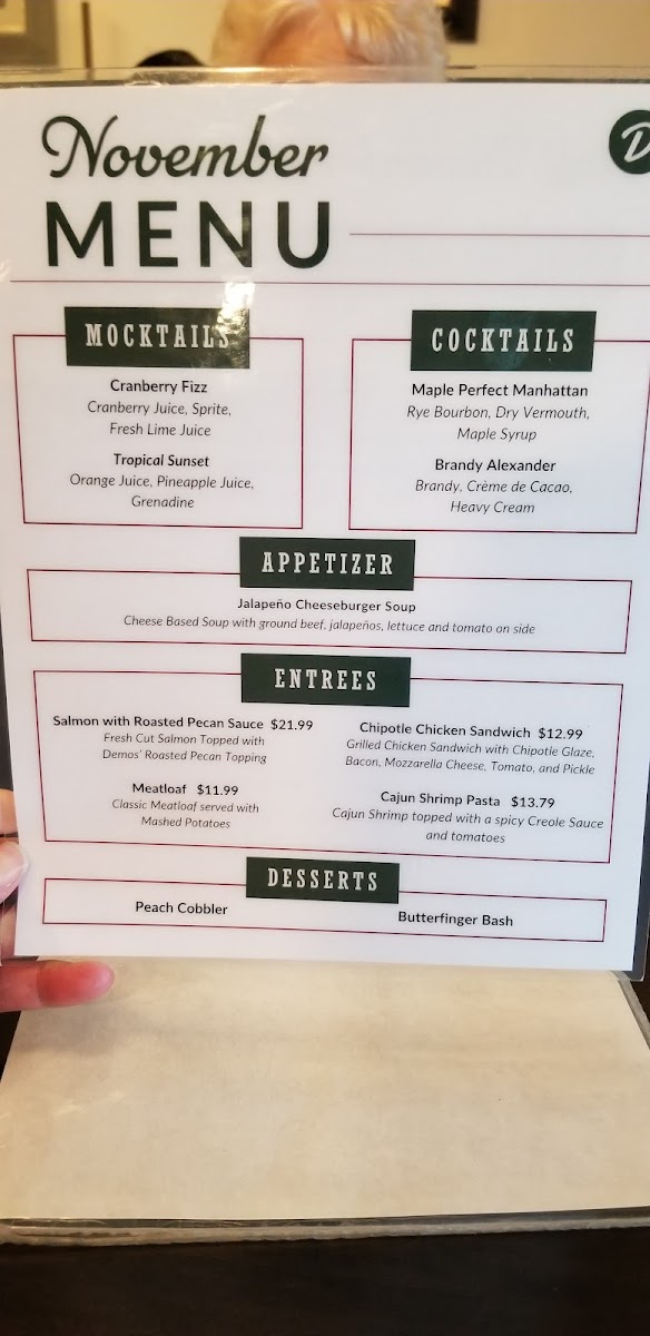 Demos' Restaurant Photo Menu 5