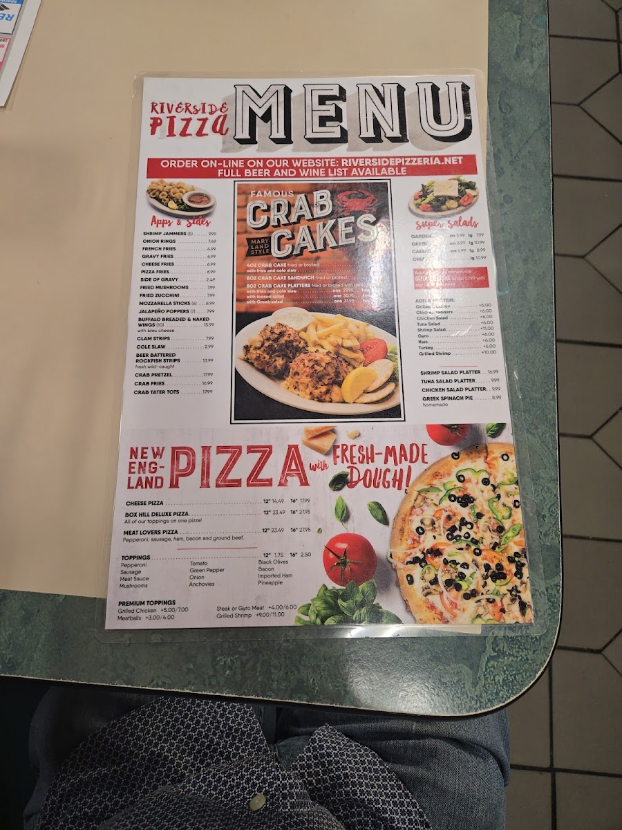 Riverside Pizzeria Photo Menu 2