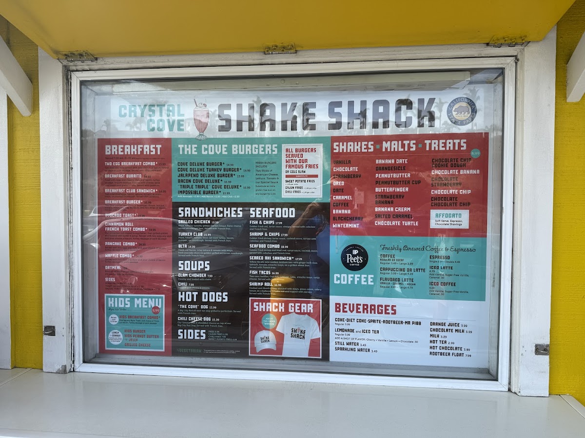 Crystal Cove Shake Shack Photo Menu 3