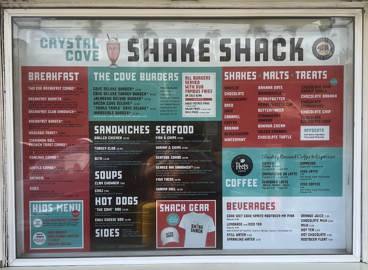 Crystal Cove Shake Shack Photo Menu 9