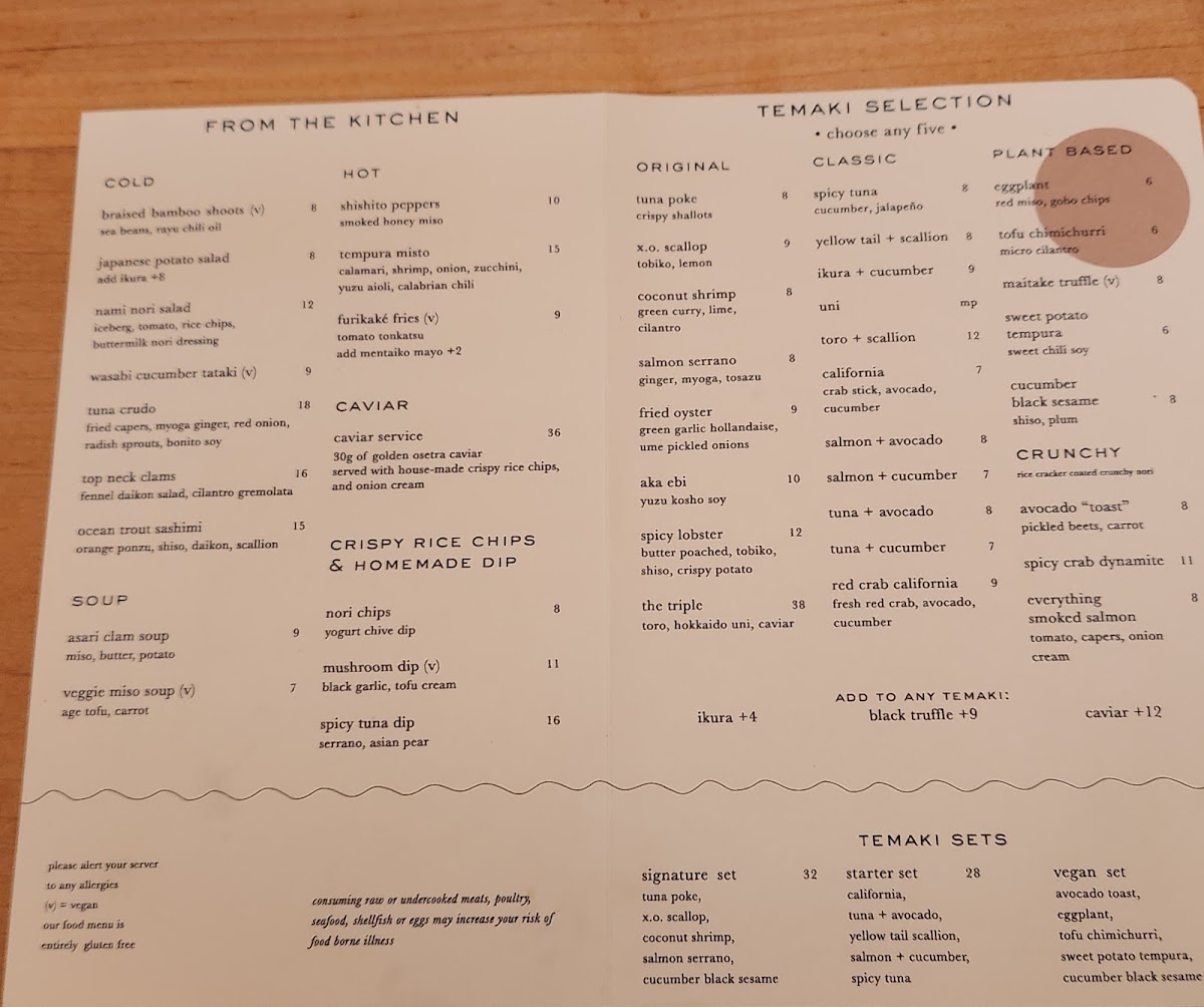 Nami Nori West Village Photo Menu 2