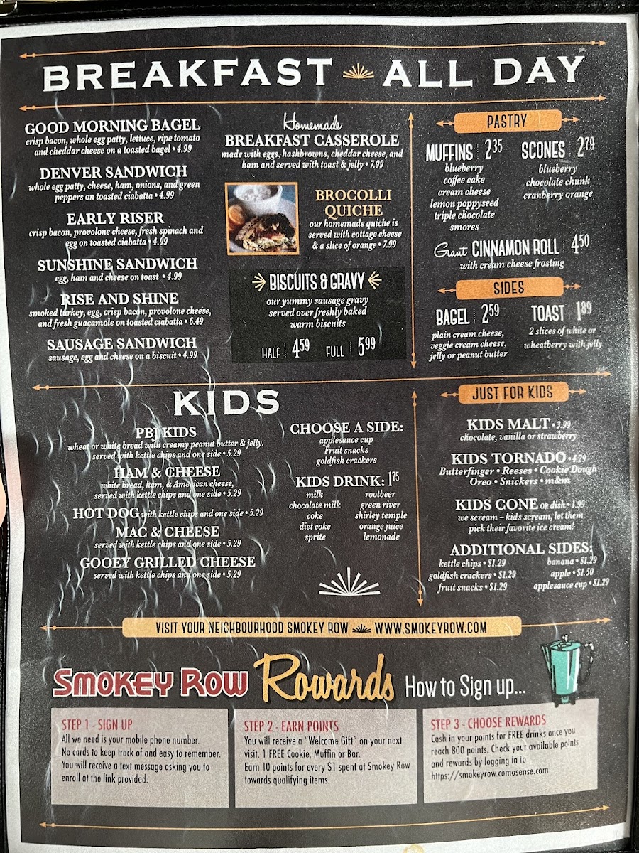 Smokey Row Coffee Photo Menu 1