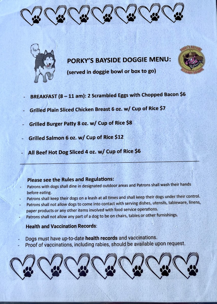 Porky's Bayside Restaurant and Marina Photo Menu 8
