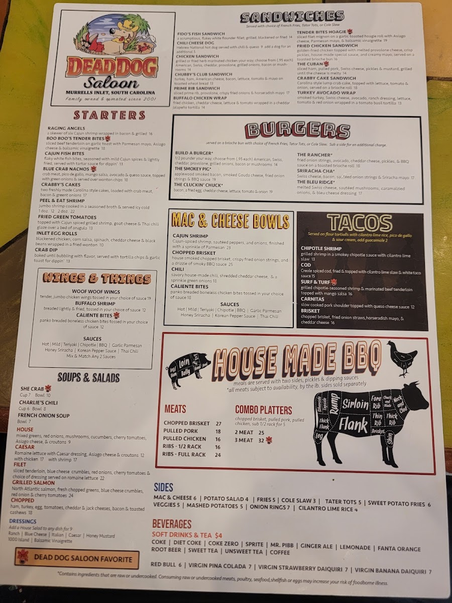 Dead Dog Saloon Photo Menu 3