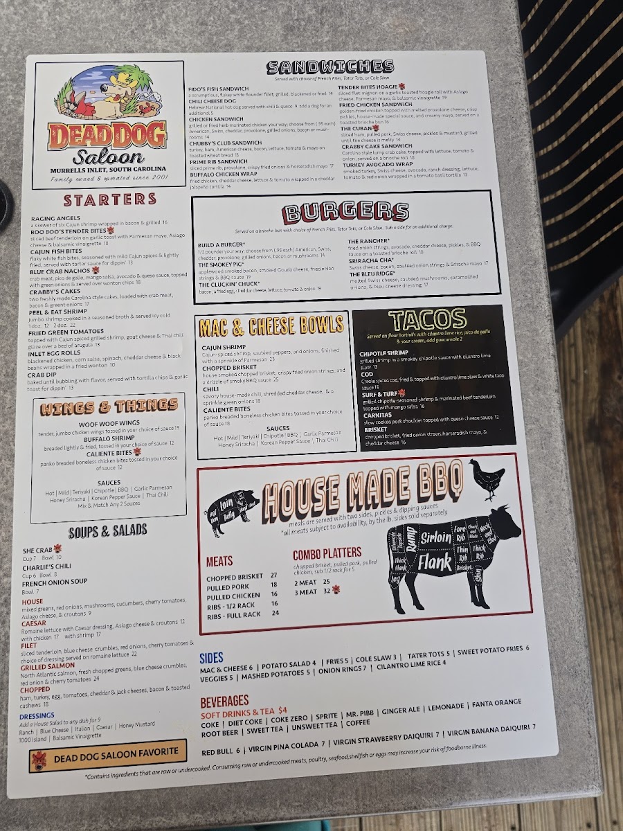 Dead Dog Saloon Photo Menu 5