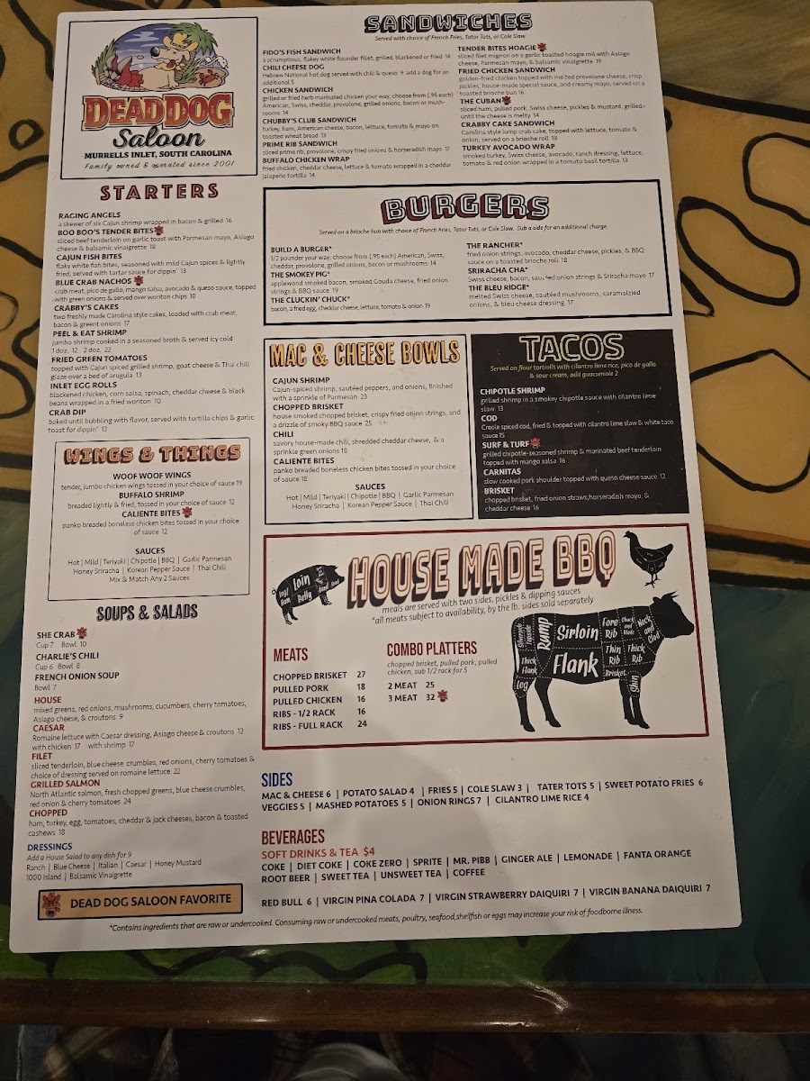 Dead Dog Saloon Photo Menu 6