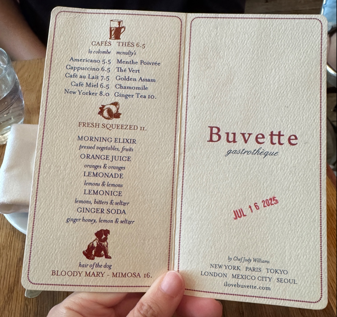 Buvette Photo Menu 2