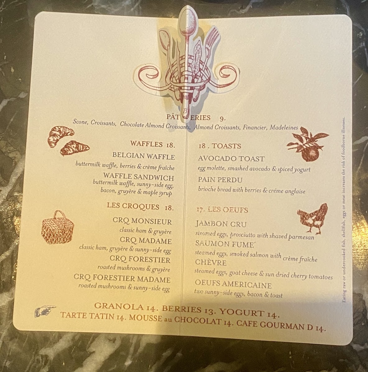 Buvette Photo Menu 3