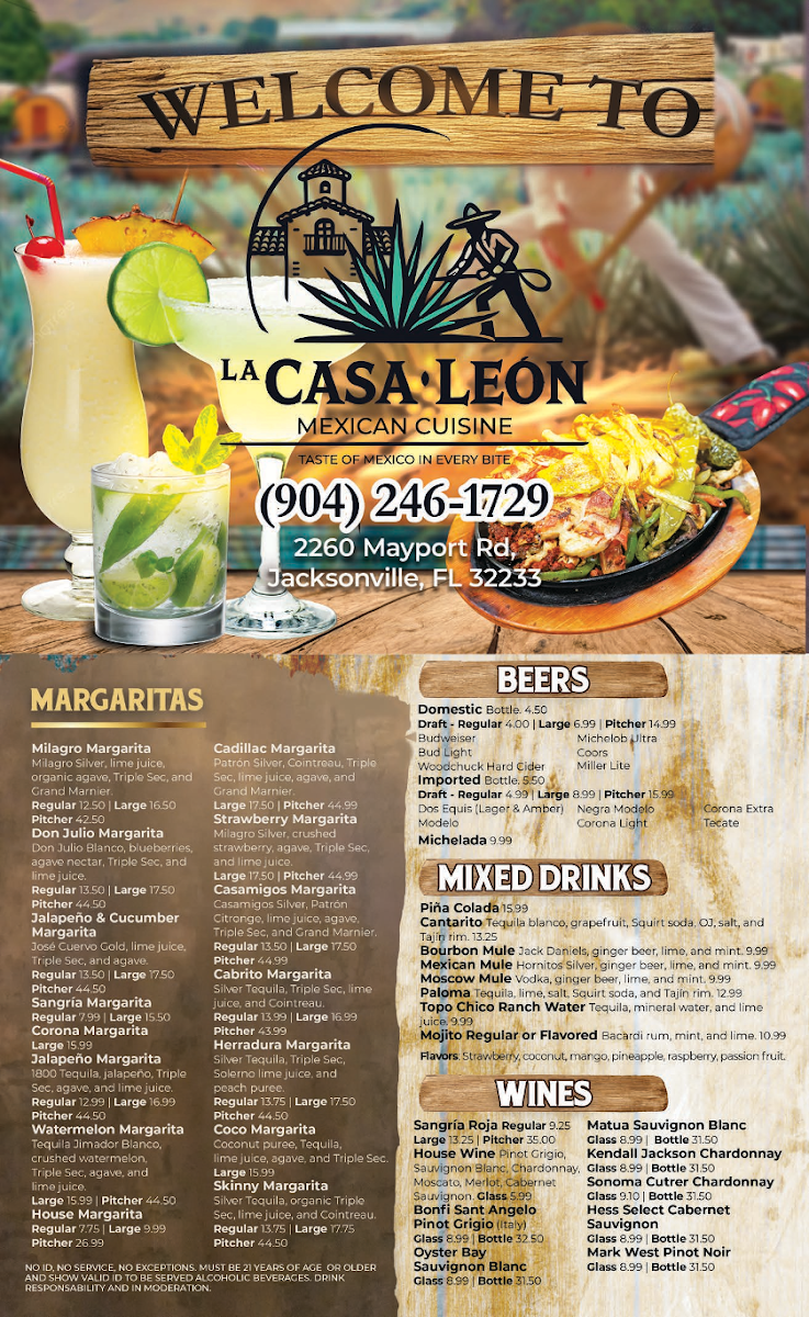 Casa Leon Photo Menu 2