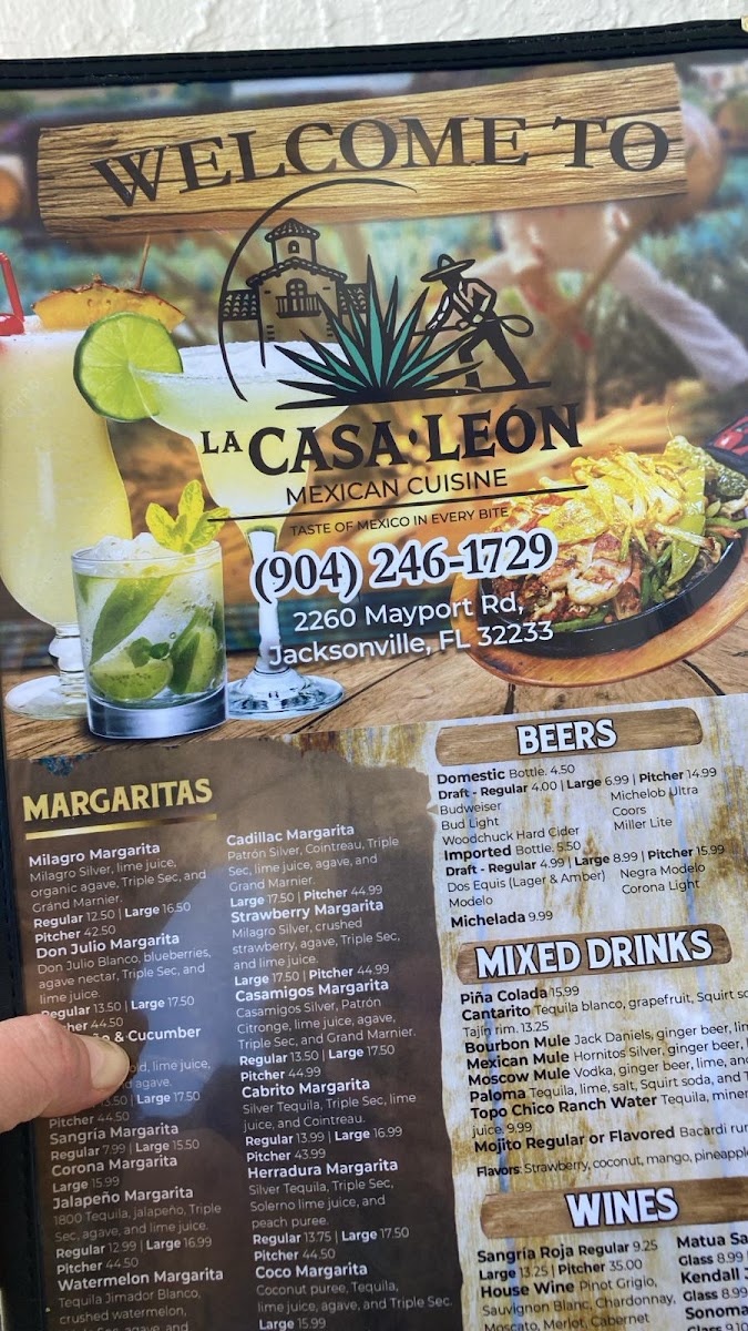 Casa Leon Photo Menu 3