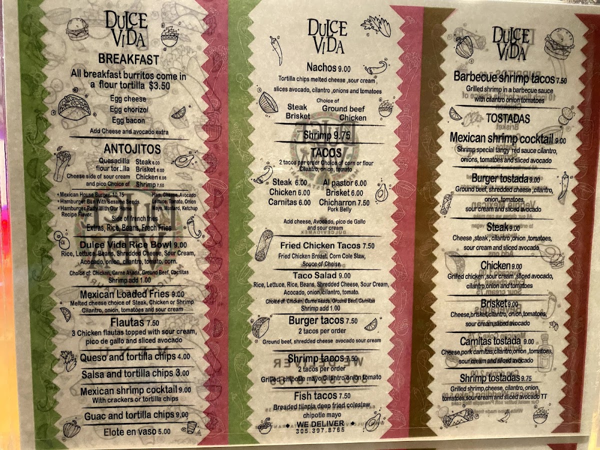 Dulce Vida Mexican Restaurant Photo Menu 10