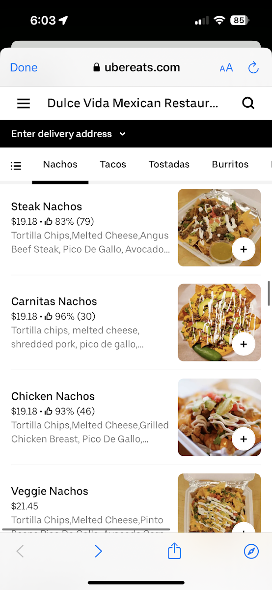 Dulce Vida Mexican Restaurant Photo Menu 6