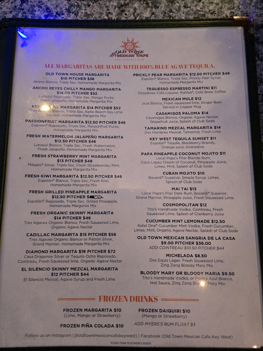 Old Town Mexican Cafe Photo Menu 2