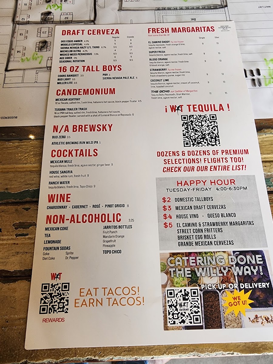 Willy Taco Photo Menu 1
