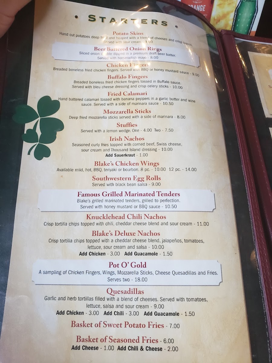 Blake's Tavern Photo Menu 10