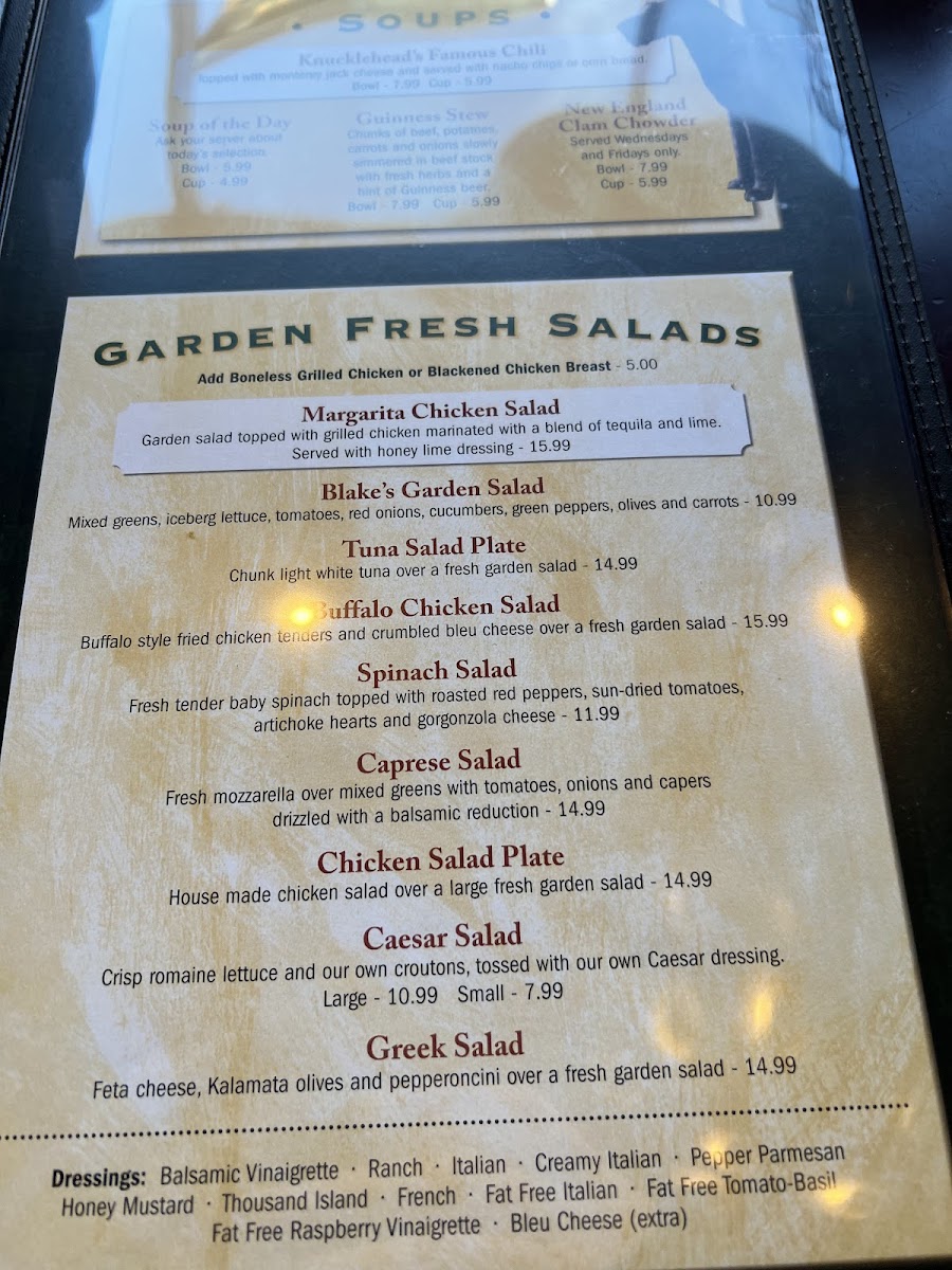 Blake's Tavern Photo Menu 2
