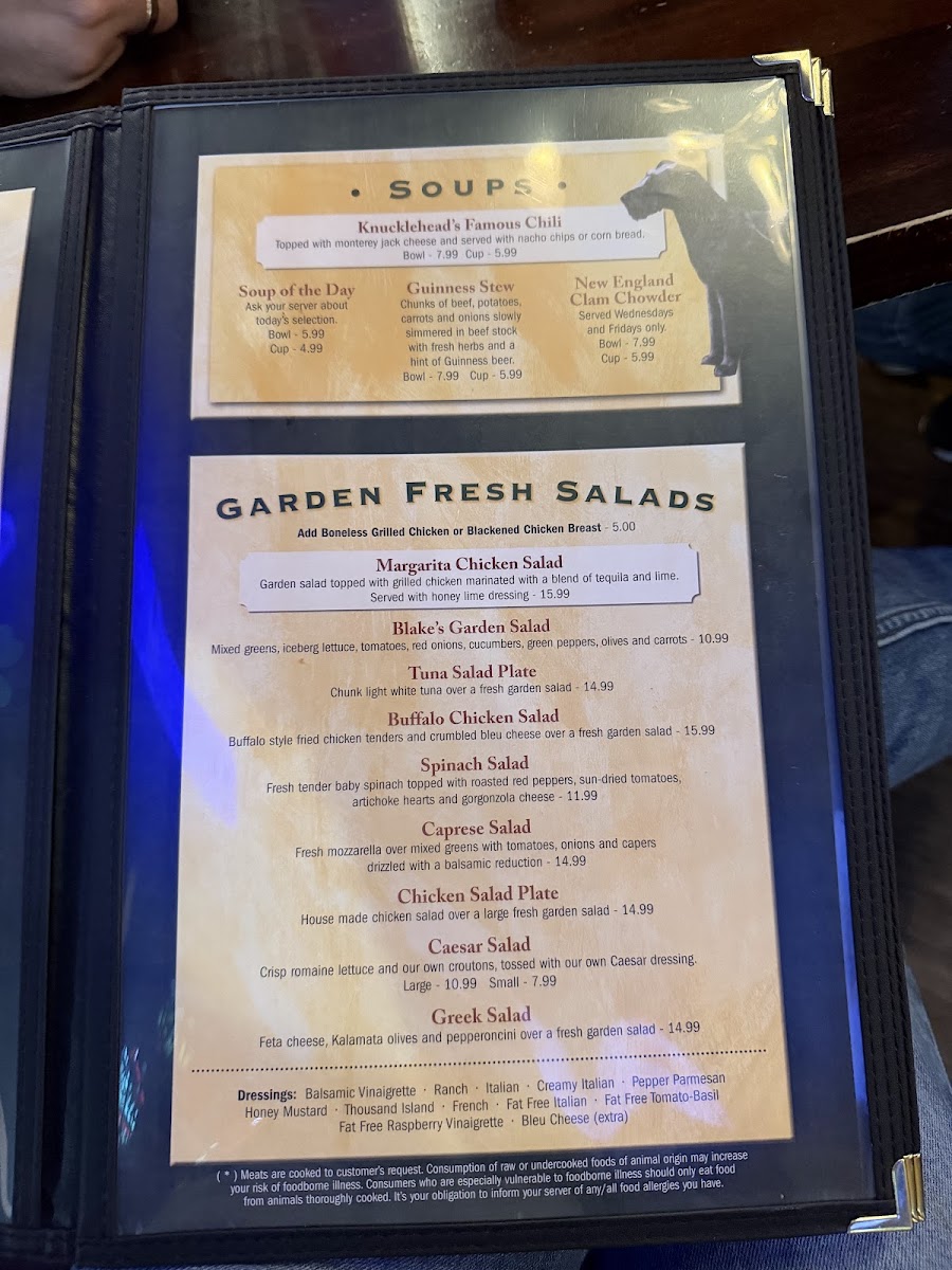 Blake's Tavern Photo Menu 4