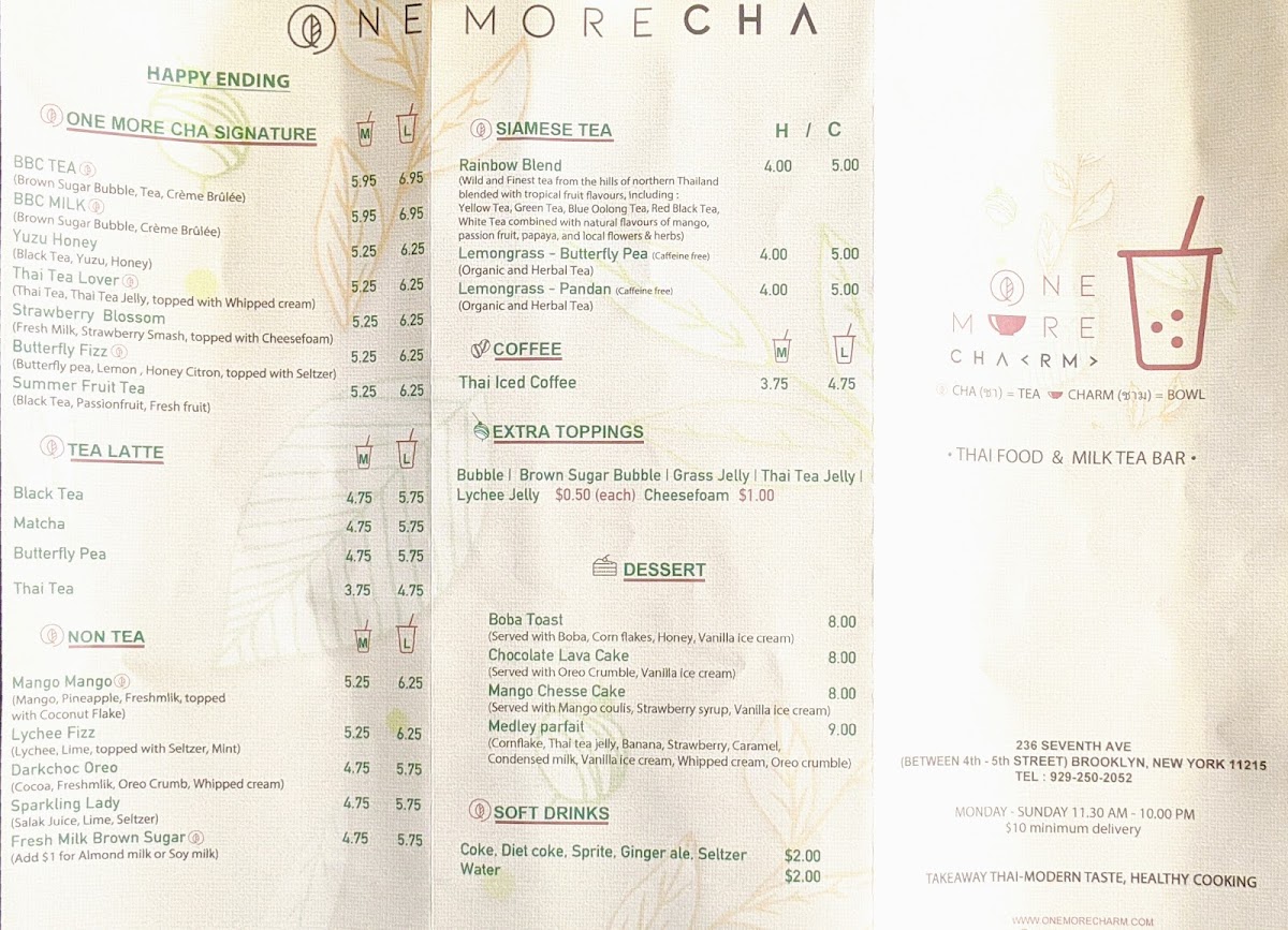 One More Charm Thai Restaurant Photo Menu 4