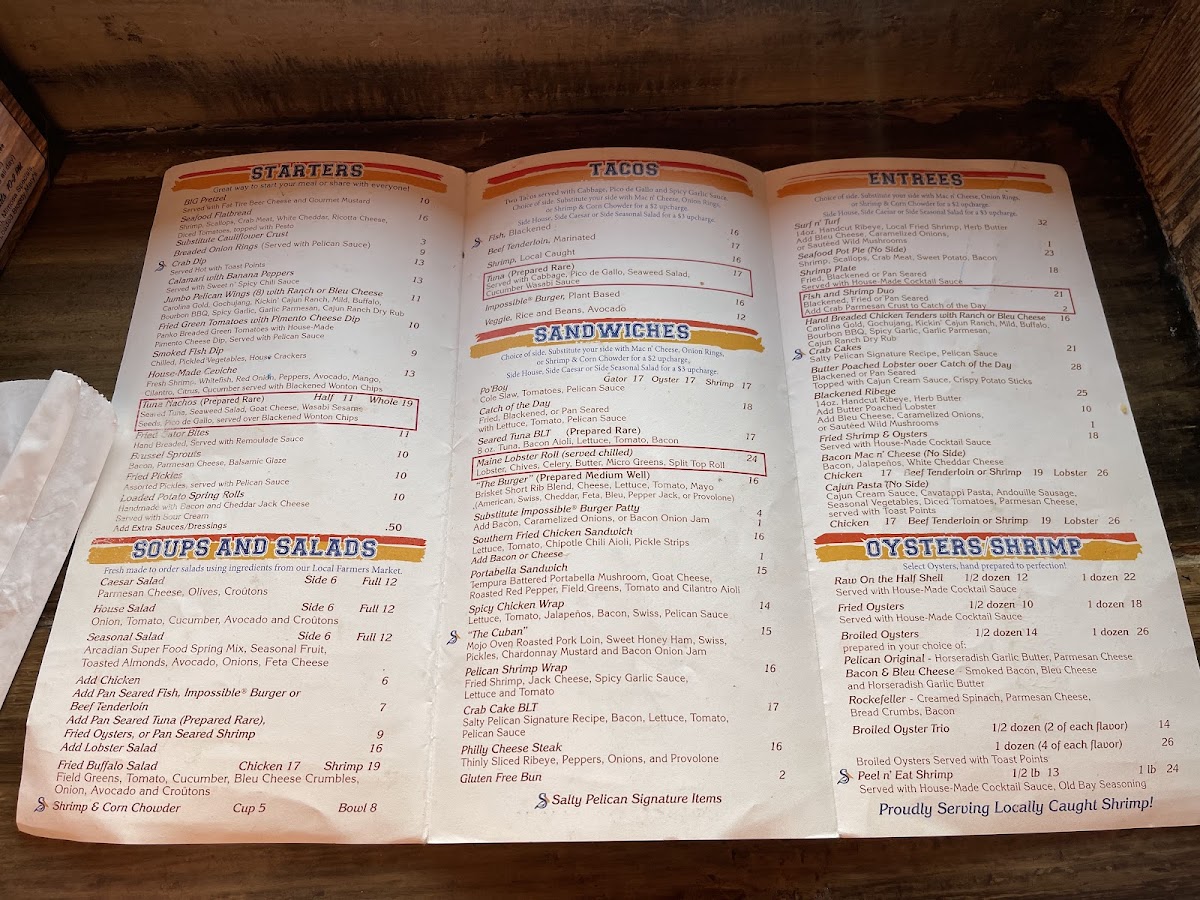 Salty Pelican Bar & Grill Photo Menu 2