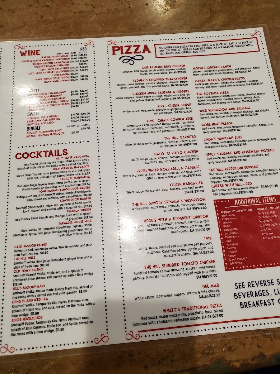 The Mill Restaurant Photo Menu 4