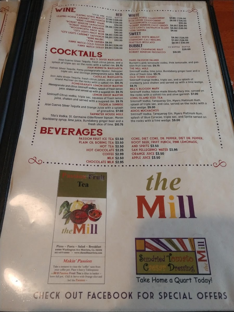 The Mill Restaurant Photo Menu 7