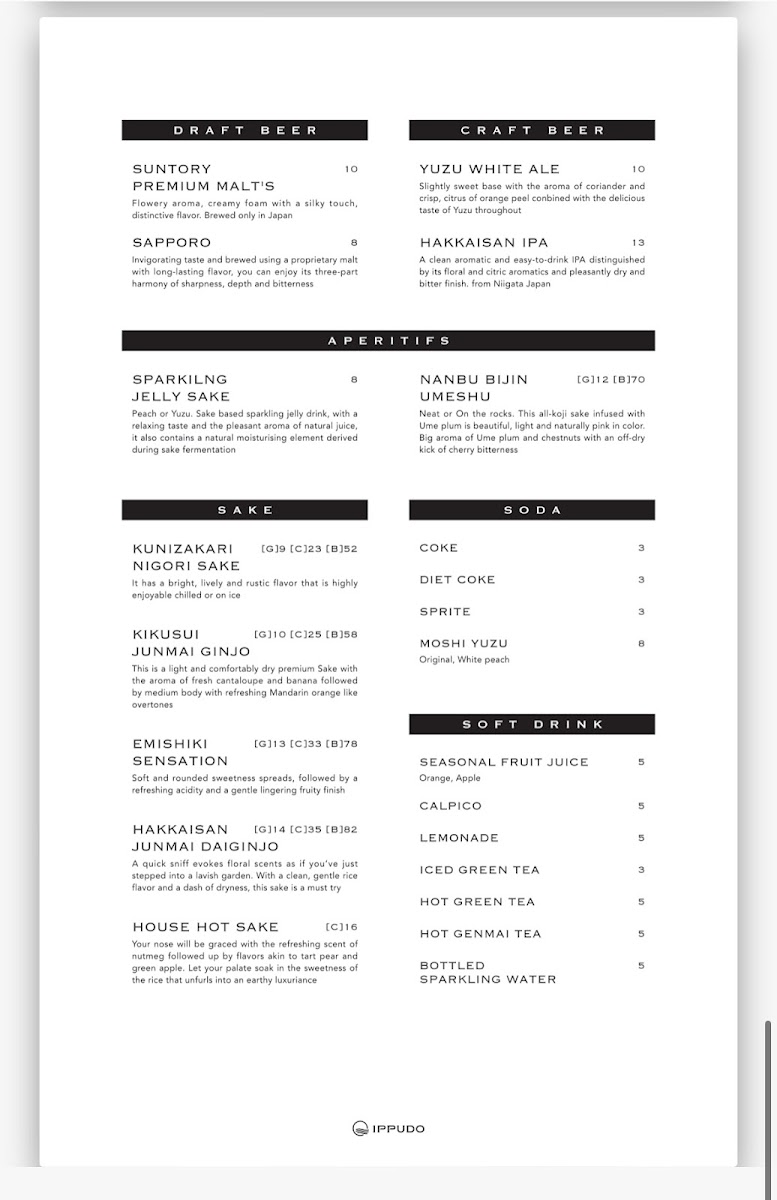 IPPUDO Berkeley Photo Menu 4