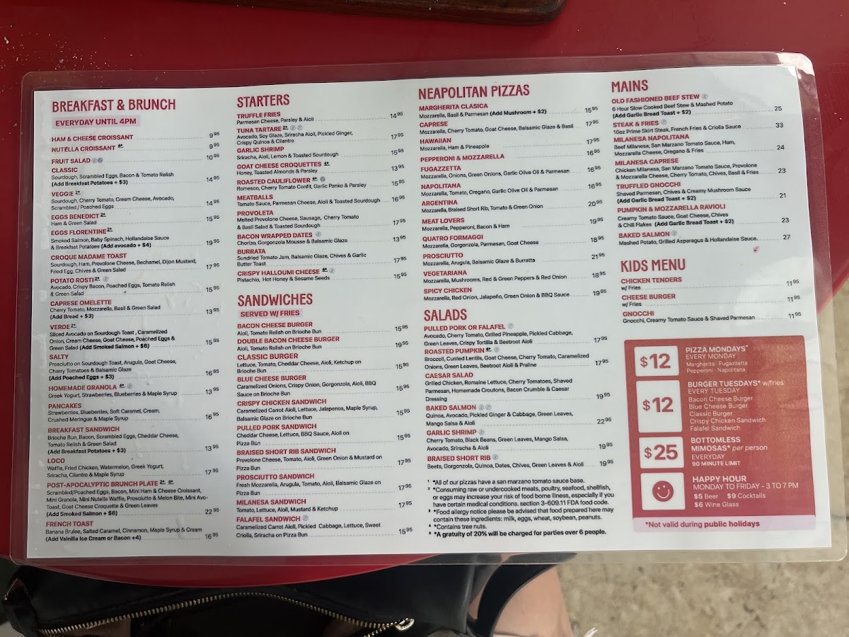 CRAFT Bayside Photo Menu 3